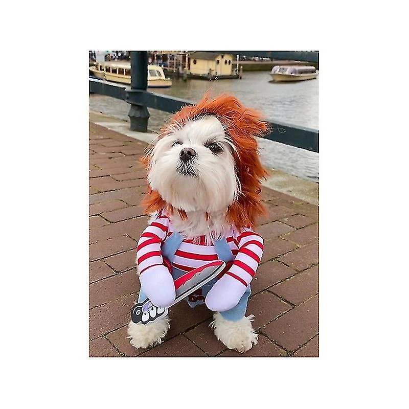 Halloween Dog Costumes Funny Pet Clothes With Wig Pets Dogs Costume Party Dress Up Supplies For Medium Large Dogs Bulldog Pug S - Image 2