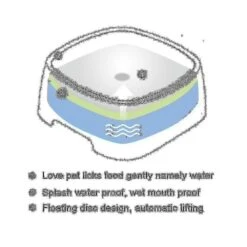 Pet Dog Bowl Floating Bowl Water Drinker Not Wet Mouth Splash Water Bowl Not Sprinkler Water Dispen