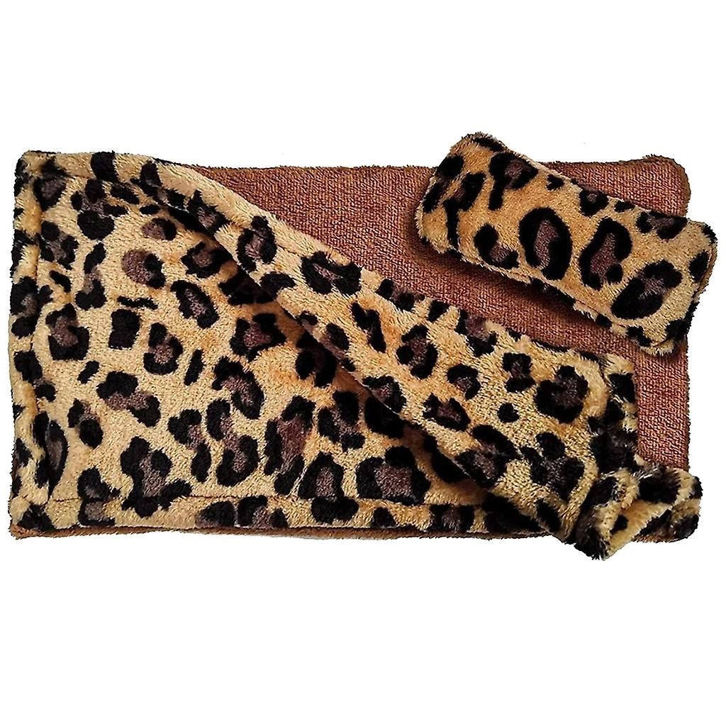 Terrarium Bed Leopardprint Sleeping Bag Soft Bedding Pillow Lizards Accessories - Image 2