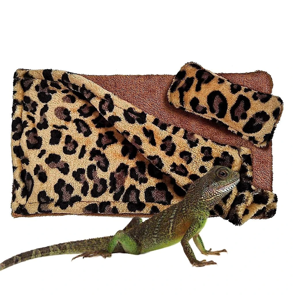 Terrarium Bed Leopardprint Sleeping Bag Soft Bedding Pillow Lizards Accessories