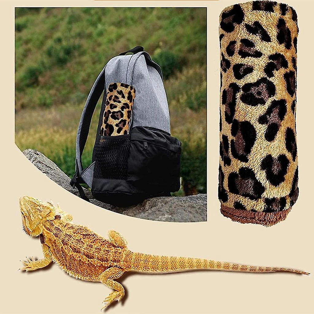 Terrarium Bed Leopardprint Sleeping Bag Soft Bedding Pillow Lizards Accessories - Image 5
