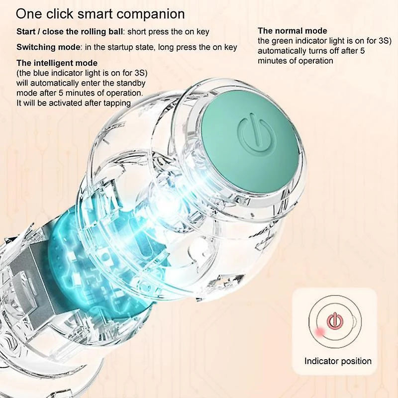 Smart Cat Toys Automatic Rolling Ball Electric Cat Toys Interactive For Cats Training Self-moving Kitten Pink - Image 3