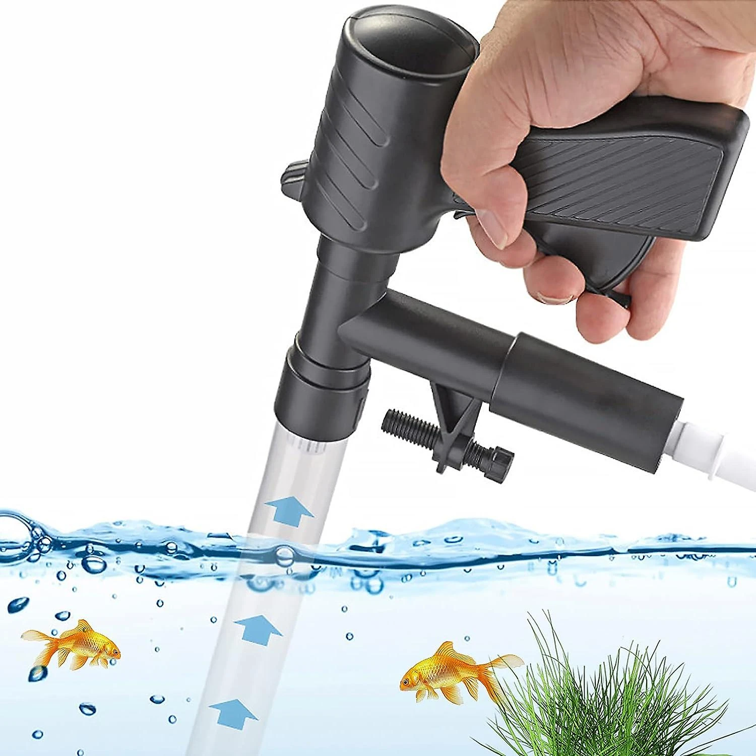 Aquarium Gravel Cleaner, Aquarium Water Changer With Air Pressure Button Water Flow Regulator With Long Nozzle,2024 Ping - Image 3