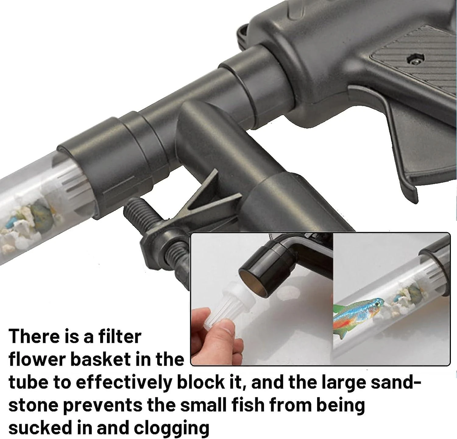 Aquarium Gravel Cleaner, Aquarium Water Changer With Air Pressure Button Water Flow Regulator With Long Nozzle,2024 Ping - Image 5