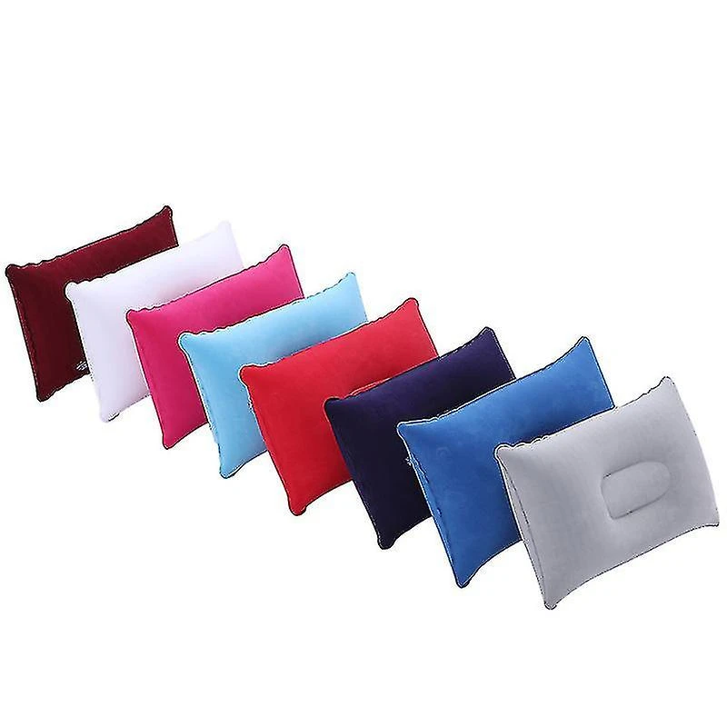 2pcs Inflatable Pillow Camping Travel Soft Blow-up 7.5cm X 5M Purple - Image 5