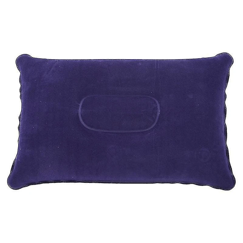 2pcs Inflatable Pillow Camping Travel Soft Blow-up 7.5cm X 5M Purple