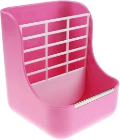 Rabbit Feeder - Guinea Pig Hay Feeder, Chinchilla Plastic Food Loop (pink)