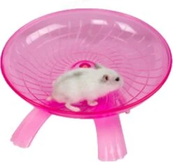 Plastic Exercise Wheel For Small Animals - Silent Non-slip Disc For Hamsters, Hedgehogs, Small Pets, Pink Exercise Wheel, 18 X 18 X 11cm