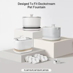 12 Pack Replacement Filters For Dockstream Wireless Water Fountain Plwf005/plwf115/wf105, Pet Fount