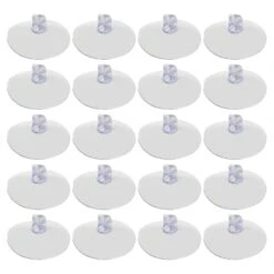50 Pcs Clear Plastic Suction Cup Sucker Pads Without Hooks 3CM
