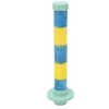 Bird Cage Stand For Parrot Budgies Parakeet Cockatiels - Blue Yellow, Pet Bird Perch With Quartz Sand For Paw And Beak Grinding