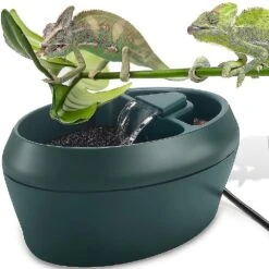 Reptile Chameleon Can With Snacks Trough, Fountain Dripper For Amphibians Insects Lizard Us Plug
