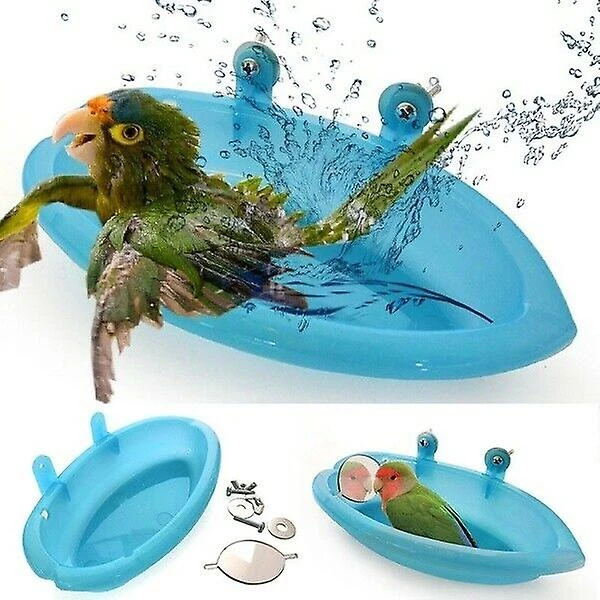 Water Bath Tub For Pet Bird Cage Hanging Bowl Parrots - Image 2