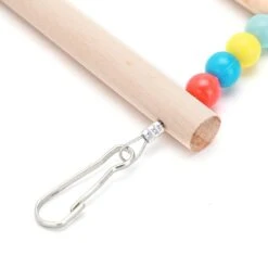 Climbing Ladders Toy Hanging Colorful Balls With Natural Wood Pet Toys For Birds