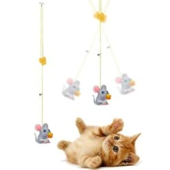 Pet SupplyCat BallTeaser ToysCat Scratch RopeCat Ball ToyRetractable Cat StickSimulation MousePet ToysCat ToysHanging Door Cat Ball_