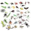 39pcs Simulation Insects Trick Toys Party Prank Props Insect Models Toy Desktop Ornament Mini Animal Insects