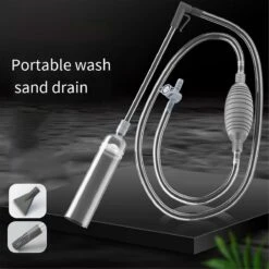 Fish Tank Water Changer Air Pump Handheld Aquarium Gravel Cleaner Vacuum Siphon Pump With Filter No