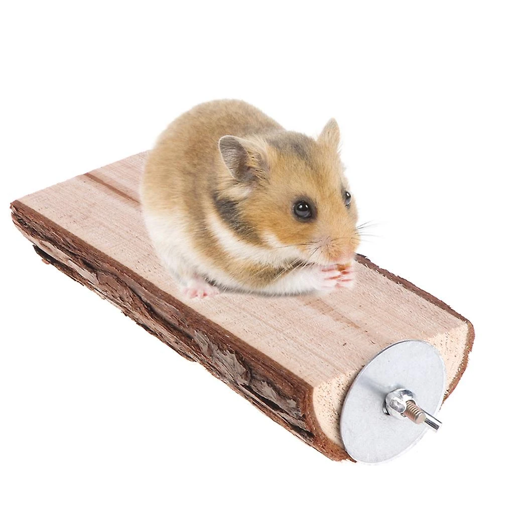 Parrot Perch Stand Natural Wood Chew Toy Platform Easy To Install For Cage - Image 4