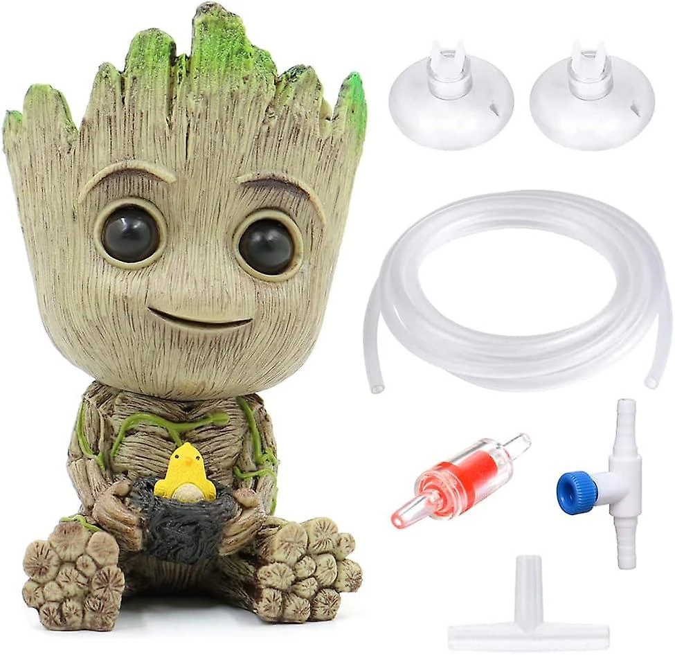 Aquarium Groot Air Bubbler Stone Decorations - With 2m Standard Tube 4mm Aquarium Hose And Control Valves Accessories - Image 4
