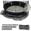 Universal Bird Cage Seed Catcher Seed Catcher Guard Net Cover Parrot Nylon Mesh Net Cover Soft Airy Cage Net Stretchy Skirt For Round Square Cages (ci XL Black