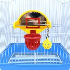 Funny Parrot Birds Toys Mini Basketball Hoop Props Parakeet Bell Ball Chew Toy