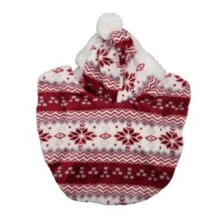 Warm And Skin-Friendly Pet Christmas Cloak For Puppy Cat - Cute Red Hooded Design