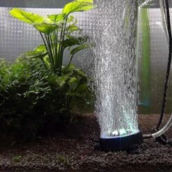 Diving Aquarium Bubble Light, Seven-color Aquarium Light LED Diving Light Fish Tank Light Disc Light