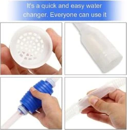 Aquarium Gravel Cleaner Fish Tank Vacuum Siphon Cleaning Kit Manual Siphon Pump For Water Change And