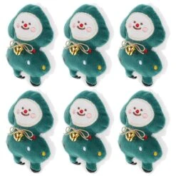 6pcs Christmas Catnip Toy Plush Cat Scratching Toy Pet Cat Biting Toy Stuffed Catnip Kitten Plaything