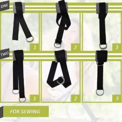 Hammock Attachment Swing Suspension Harness Kit With 2 Heavy Duty Carabiners And D-rings, Holds Up To 550 Kg With Storage Bag, Tree Protection PadYu