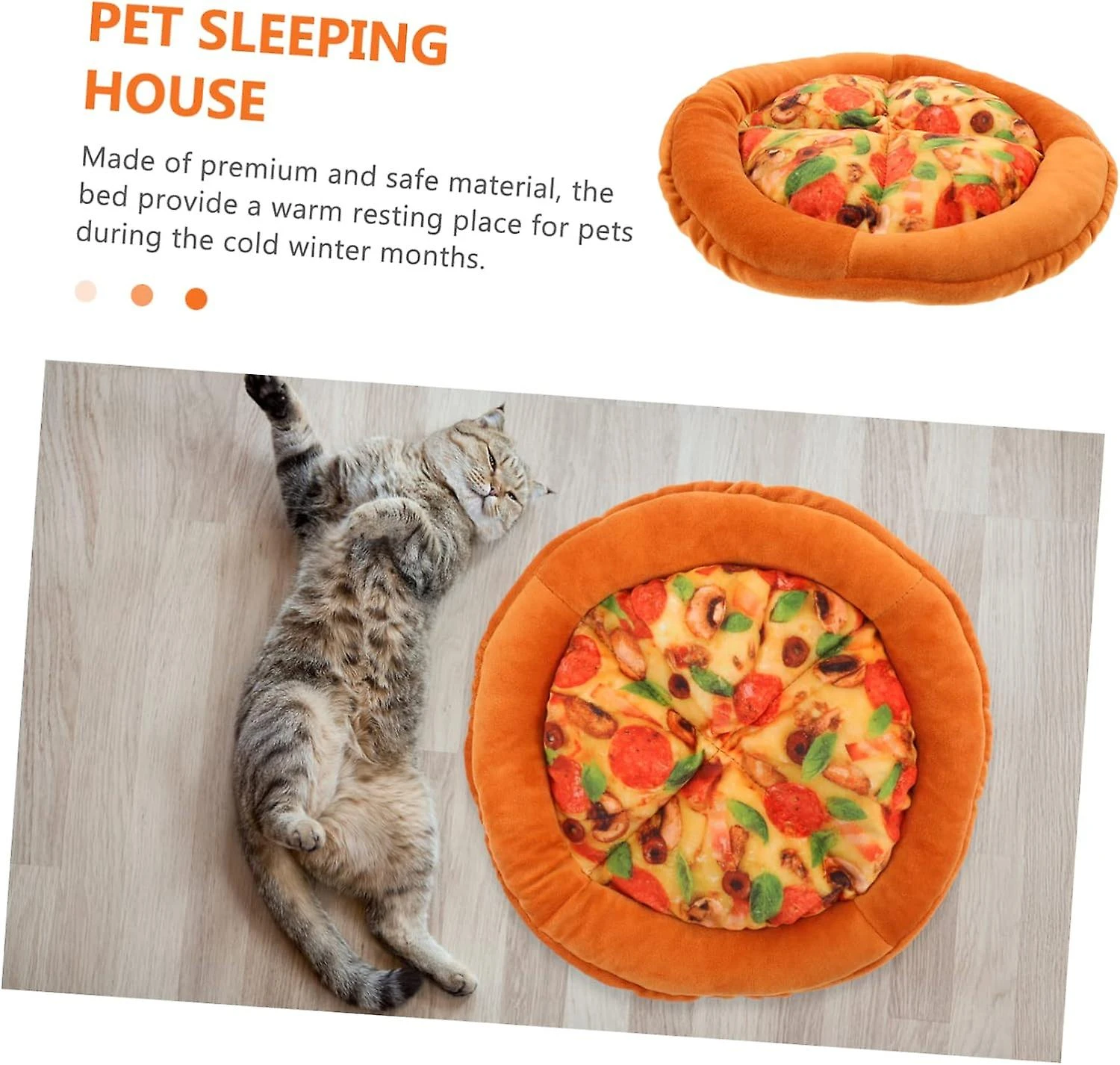 Cat Nest Plush Figure Toys Soft Toy Outdoor Toys Bidoof Plush Dog Mats For Sleeping Winter Warming Cat Pad Kitten Beds Small Cat Bed Pizza Indoor Cat As Shown 1 - Image 3