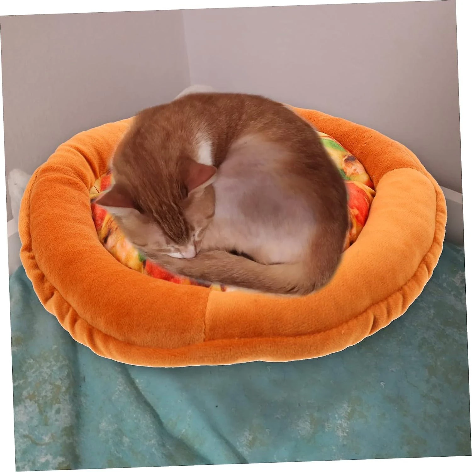 Cat Nest Plush Figure Toys Soft Toy Outdoor Toys Bidoof Plush Dog Mats For Sleeping Winter Warming Cat Pad Kitten Beds Small Cat Bed Pizza Indoor Cat As Shown 1