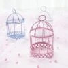 Decorative Bird Cage Durable Wear Resistant Iron Wedding Garden Decor Candle Box For Party White