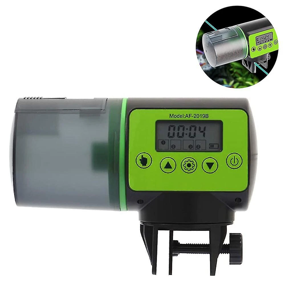 Automatic Fish Feeder - Rechargeable Timer Fish Feeder With Usb Charger Cable, Fish Food Dispenser For Aquarium Or Fish Tank