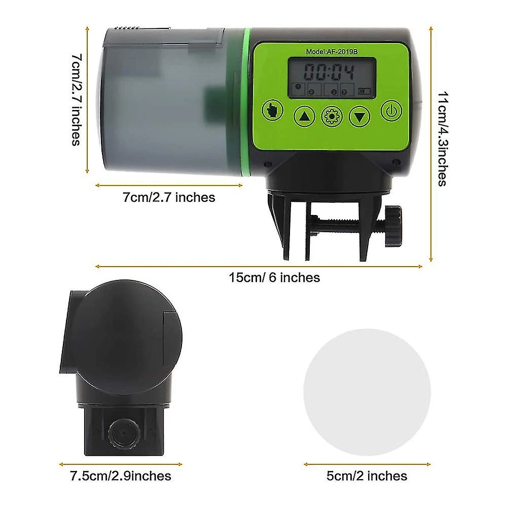 Automatic Fish Feeder - Rechargeable Timer Fish Feeder With Usb Charger Cable, Fish Food Dispenser For Aquarium Or Fish Tank - Image 2