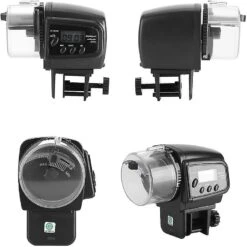 Fish Feeder - Automatic Fish Feeder Digital LCD Electronic Fish Feeder Dispenser Timer Automatic Aqu