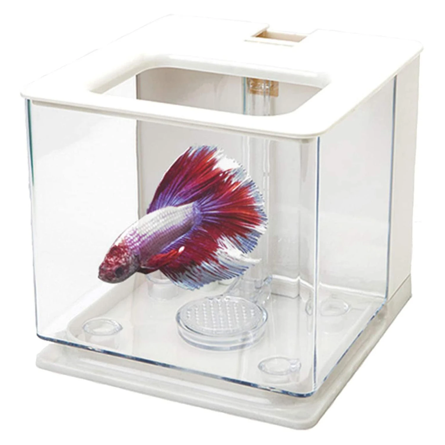 Betta Fish Tank Aquarium Fish Tank Easy To Change The Water Acrylic Plastic Self-Cleaning Small Fis - Image 3