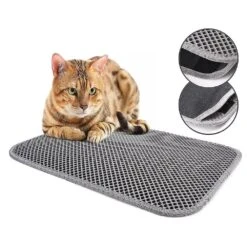 Pet Cat Litter Mat Double Layer Waterproof Litter Cat Bed Pads For Cats House Clean Super Light Easy To Carry Smooth Surface