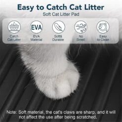 Mat, Large Trapping Mat Soft On Kitty Paws, Litter Box Mat Keep Floor Clean Beige