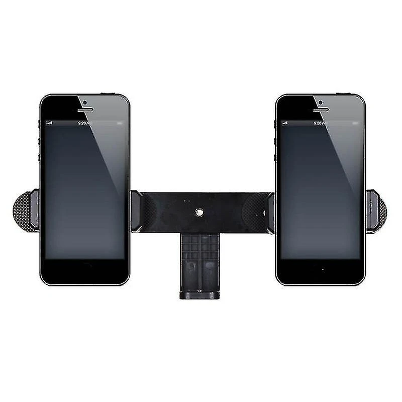 Phone Tripod Mount Dual Cell Phone Holder For Internet Celebrity Gimbal - Image 2