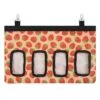 Strawberry Four HolesPet Feeding Bag Rabbit Hay Bag Feeding Hanging Feeding Bag Guinea Pig Small Animal Food Storage Bag Hamster