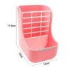 Rabbit Feeder Bunny Guinea Pig Hay Feeder, Hay And Food Feeder Bowls Manger Rack For Rabbit Guinea Pig Chinchilla Pink