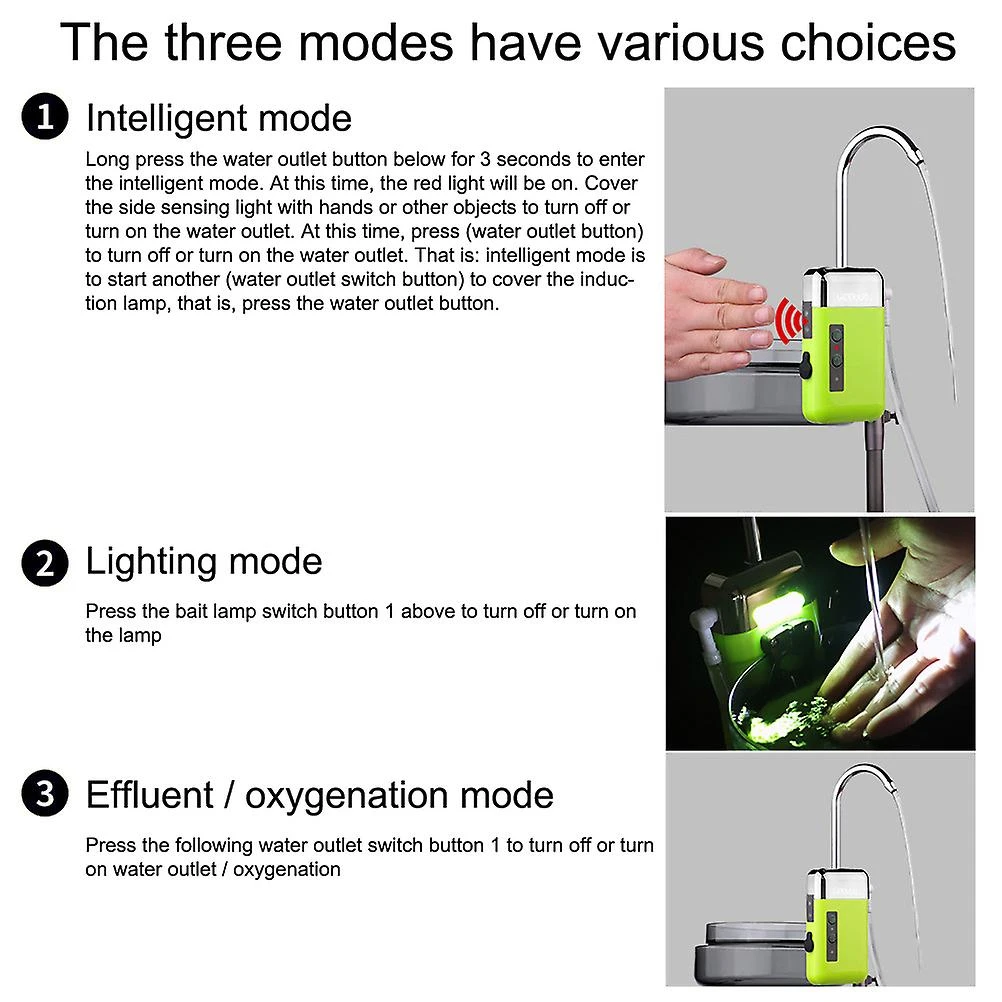 Aquarium Air Pump,Smart Sensor Automatic Water Water Pump Mini Aquarium Air Pump Highly Versatile - Image 4