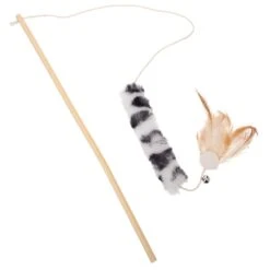 Cat Tease Stick Kitten Teasing Toy Interesting Wand Toy Cat Teaser Wand Cat Toys