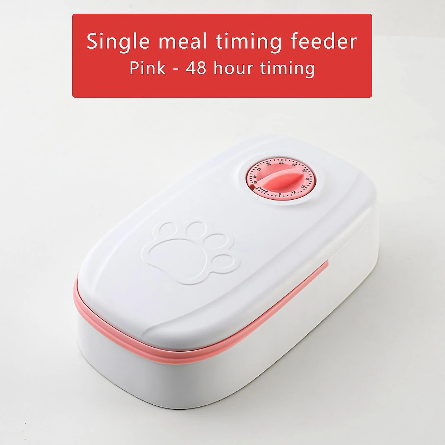 Automatic Cat Food Dispenser Time-Sealed Feeder, Pet Feeder With Timer, Food Timing And Control, Food Dispenser, 48-Hour Timing Pink - Image 2