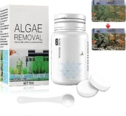 Algae Repellent Agent, Fish Tank Pond Cleaning Powder, Moss Remover With Spoon, Aquarium Water Purifying Tools Tw