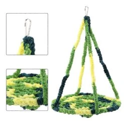Pet Mesh Hammock For Small Animals - Perfect For Parrots, Birds, And Other Small Pets - Fun Climbing Rope And Swing Toy For Playful Activity