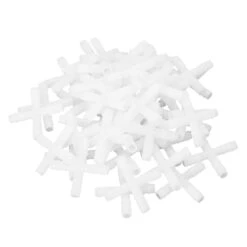 50pcs 8mm 4 Way Connector Chicken Water Line Fittings Plastic Pipe Splitter