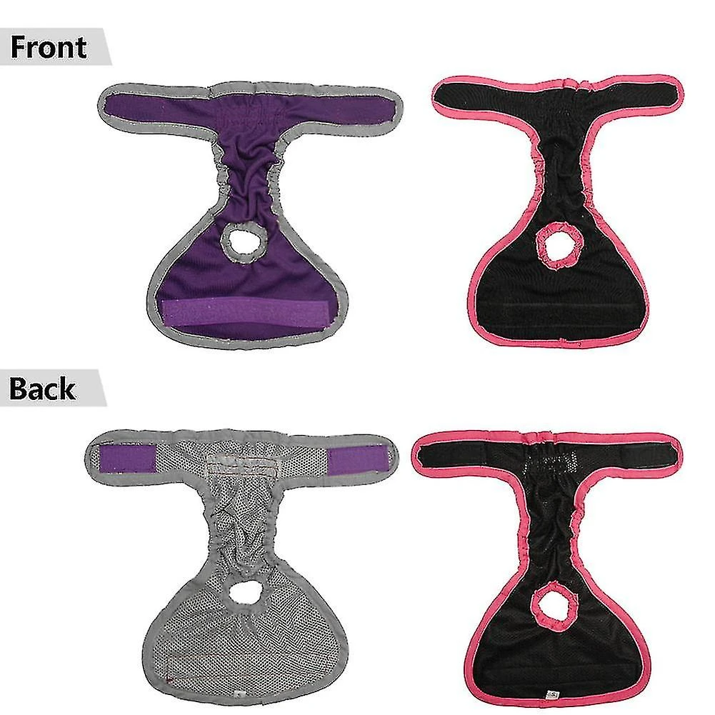 Washable Female Dog Diapers, Reusable Doggie Diaper Wraps For Female Dogs, Super-absorbent And Comfortable Niuniu XS Black