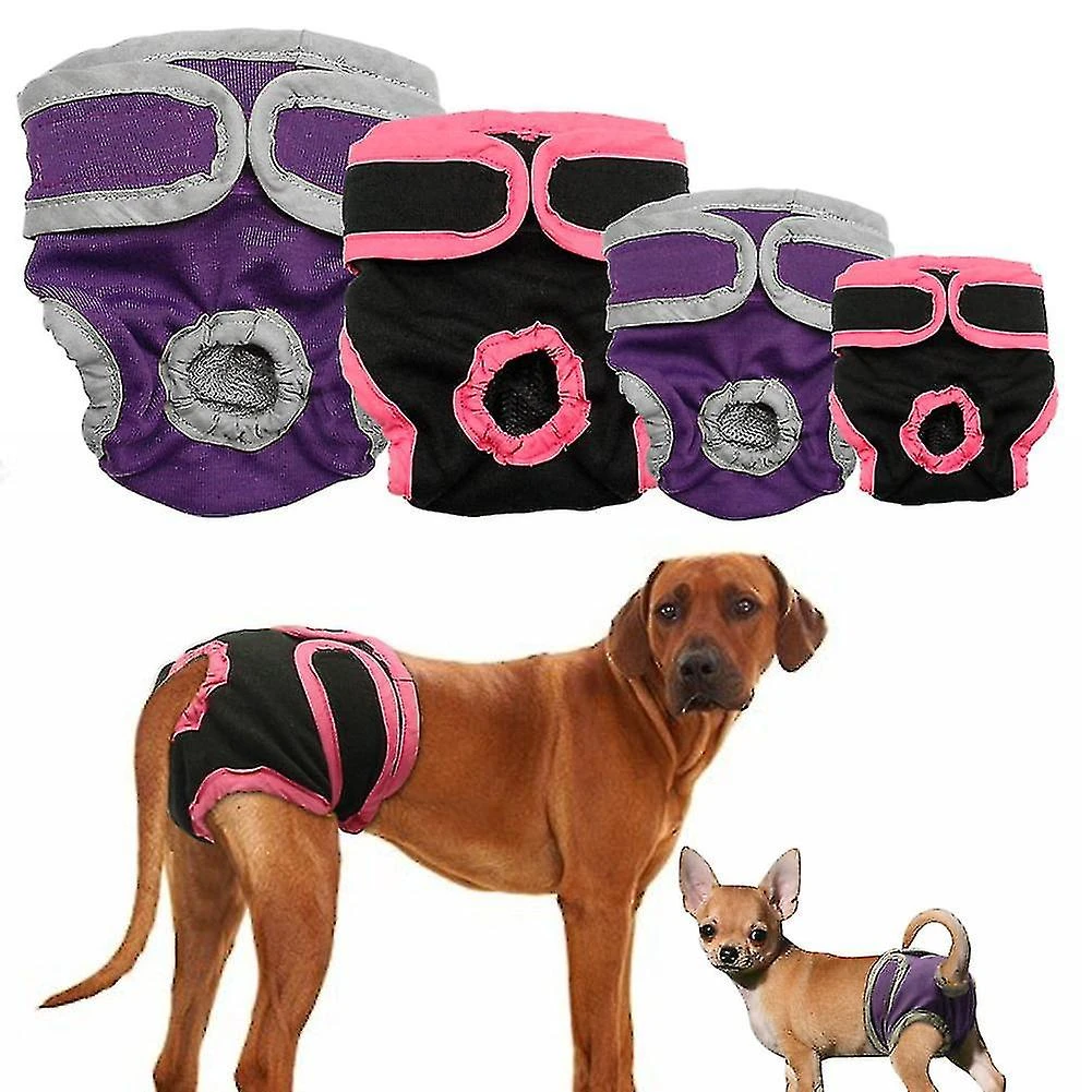 Washable Female Dog Diapers, Reusable Doggie Diaper Wraps For Female Dogs, Super-absorbent And Comfortable Niuniu XS Black - Image 3